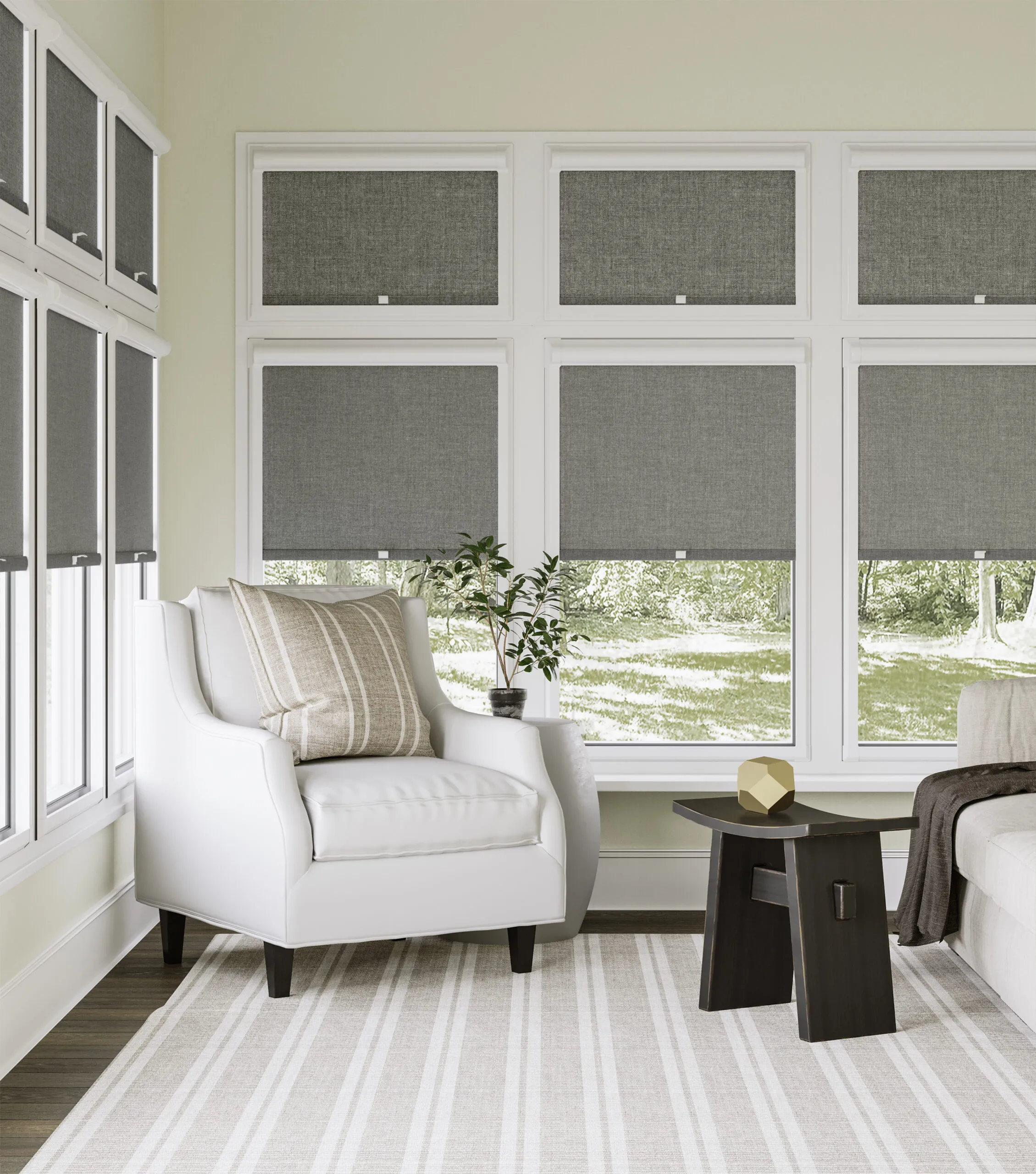 Roller Blackout Blinds in Living room